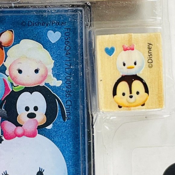 NEW 2018 Disney TSUM TSUM 4 Piece RUBBER STAMP SET - 3 Stamps & 1 Ink Pad - Picture 5 of 9